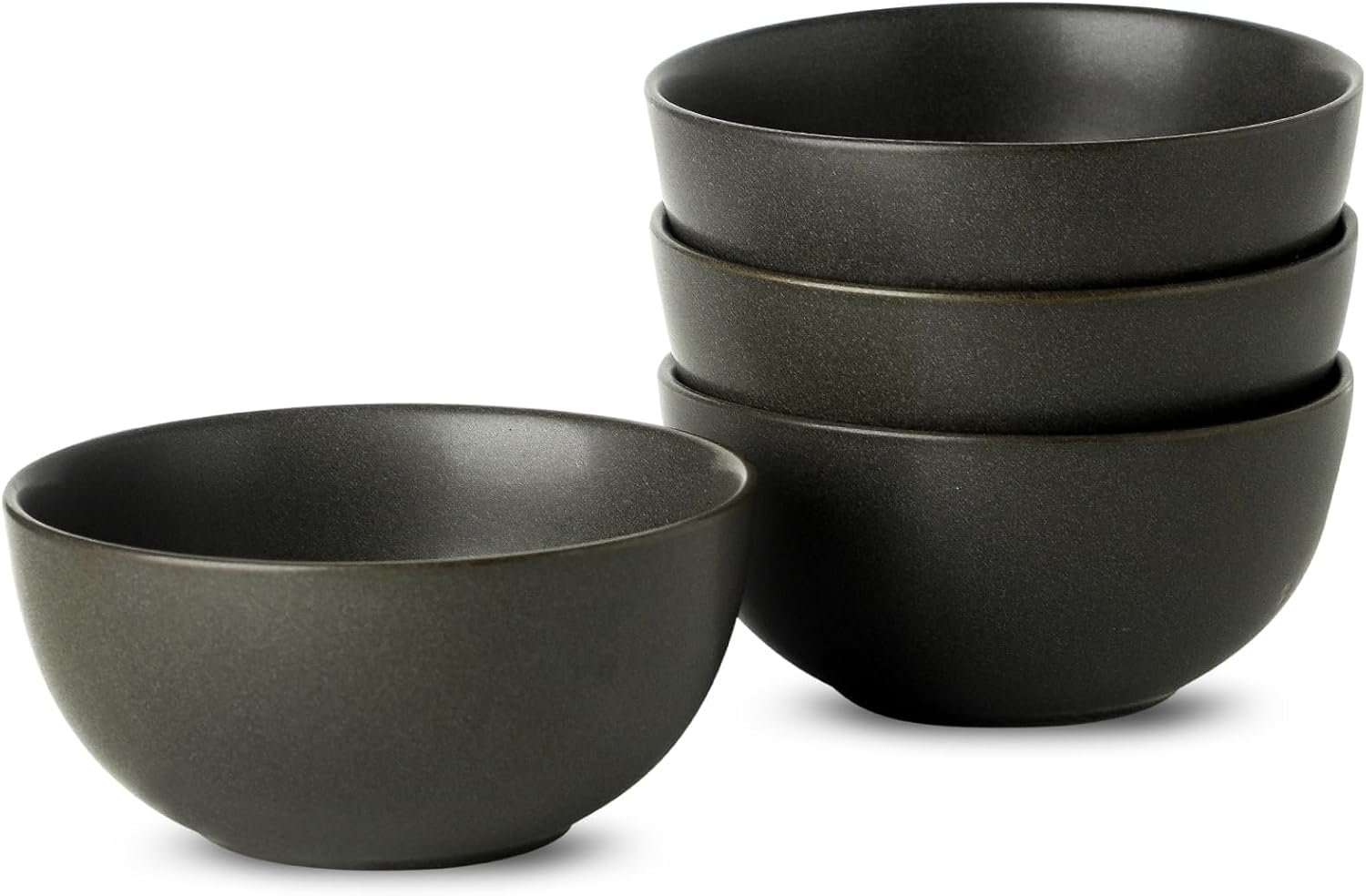 61fOh-v-fiL._AC_SL1500_.jpg Cereal Bowls, 24 oz Soup Bowls Set of 4, Ceramic Bowls Set for Salad, Fruit, Breakfast, Dessert, Stoneware Bowls for Kitchen, Dishwasher & Microwave Safe, Matte Black - Image 1