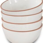 Ceramic Bowls For Kitchen, 28oz - Bowl Set of 4 - For Cereal, Salad, Pasta, Soup, Dessert, Serving etc - Dishwasher, Microwave, and Oven Safe - For Breakfast, Lunch and Dinner - Vanilla White