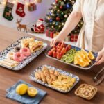 Porcelain Serving Trays for Party, Serving Platters Set of 3,Serving Dishes for Entertaining, Ceramic Party Trays and Platters for Serving Food, 16"/14"/12" Inch, Series - Image 2