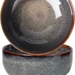 22 Ounce Serving Bowls Set - Ceramic Bowl Set of 2-5.75 inch for Salad, Soup,Cereal Bowls for Kitchen