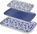Porcelain Serving Trays for Party, Serving Platters Set of 3,Serving Dishes for Entertaining, Ceramic Party Trays and Platters for Serving Food, 16"/14"/12" Inch, Series